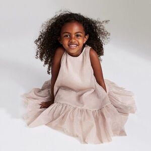 H&M Girls Glittery Tulle Dress | Light Pink | New With Tags | Size 6X/7